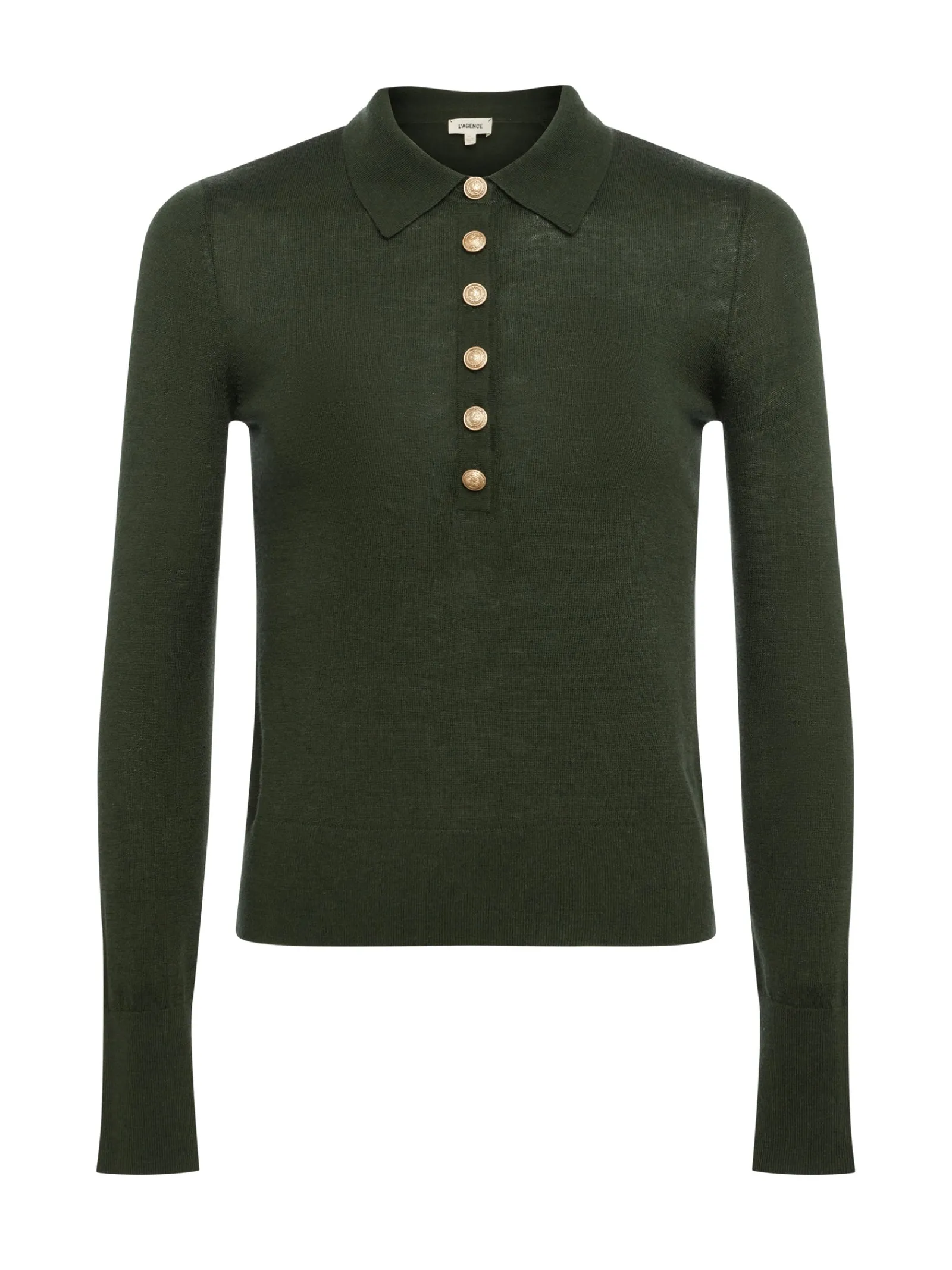 L'AGENCE Resort Collection|Knitwear|Sterling Sweater Army/Gold