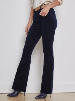L'AGENCE Straight|Velvet Denim|Stevie Velvet Jean Dark Navy