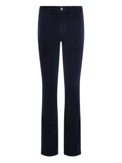 L'AGENCE Straight|Velvet Denim|Stevie Velvet Jean Dark Navy
