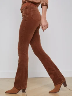 L'AGENCE Straight|Velvet Denim|Stevie Velvet Jean Fawn