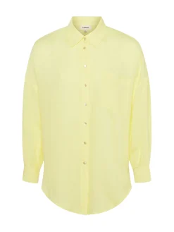 L'AGENCE Spring Collection|Linen|Talitha Linen-Blend Blouse Yellow Sorbet