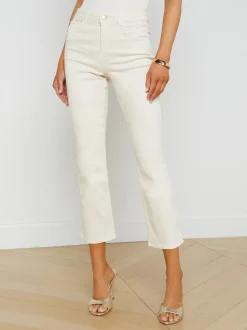 L'AGENCE Petite|Flare & Bootcut|Tati Cropped Micro Boot Jean French Vanilla