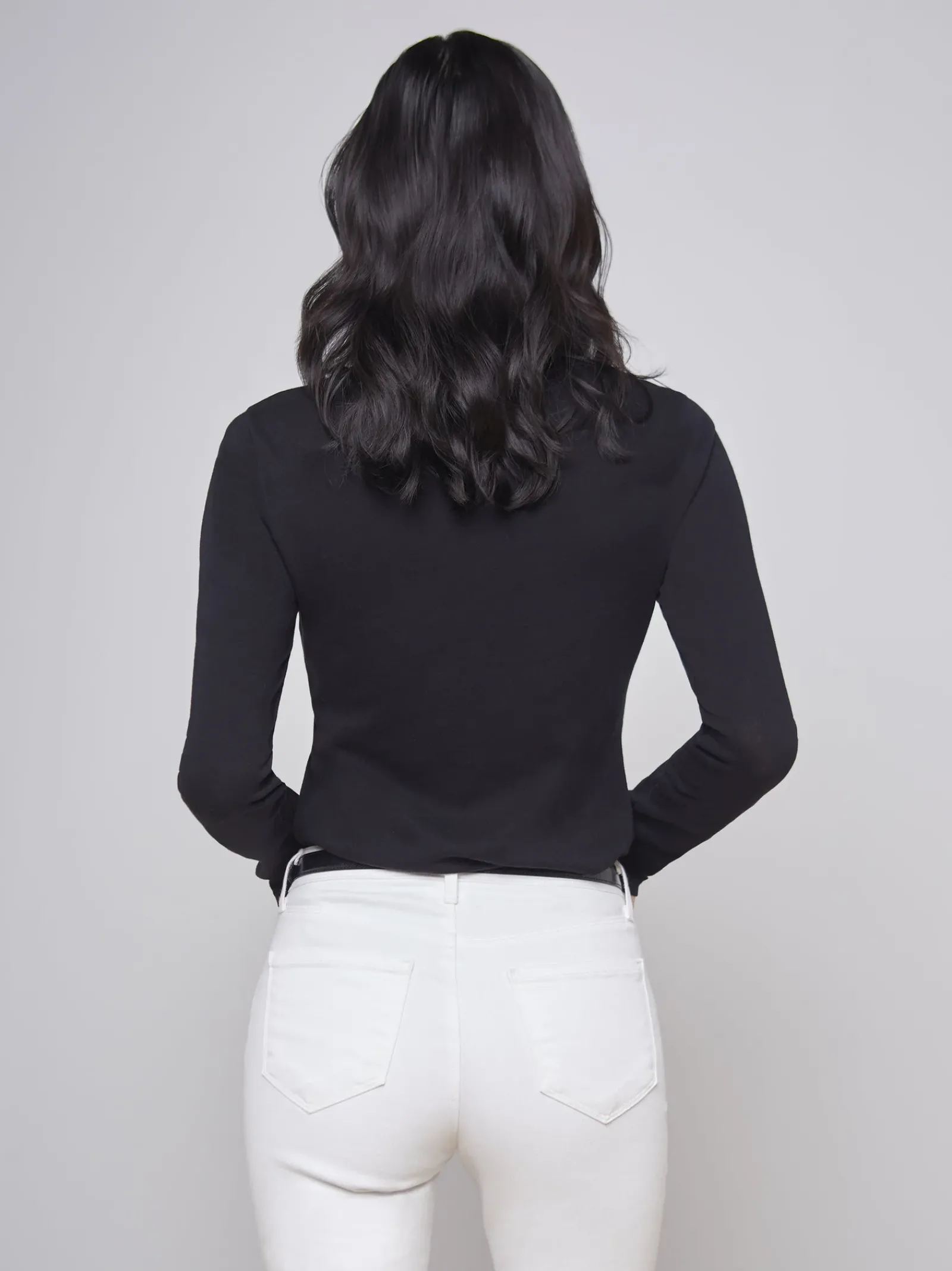 L'AGENCE Back in Stock|All Things Black|Tess Long Sleeve Tee Black