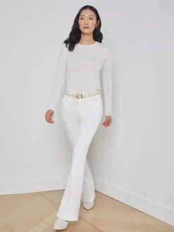 L'AGENCE Nouveau Whites|Tees|Tess Long Sleeve Tee White