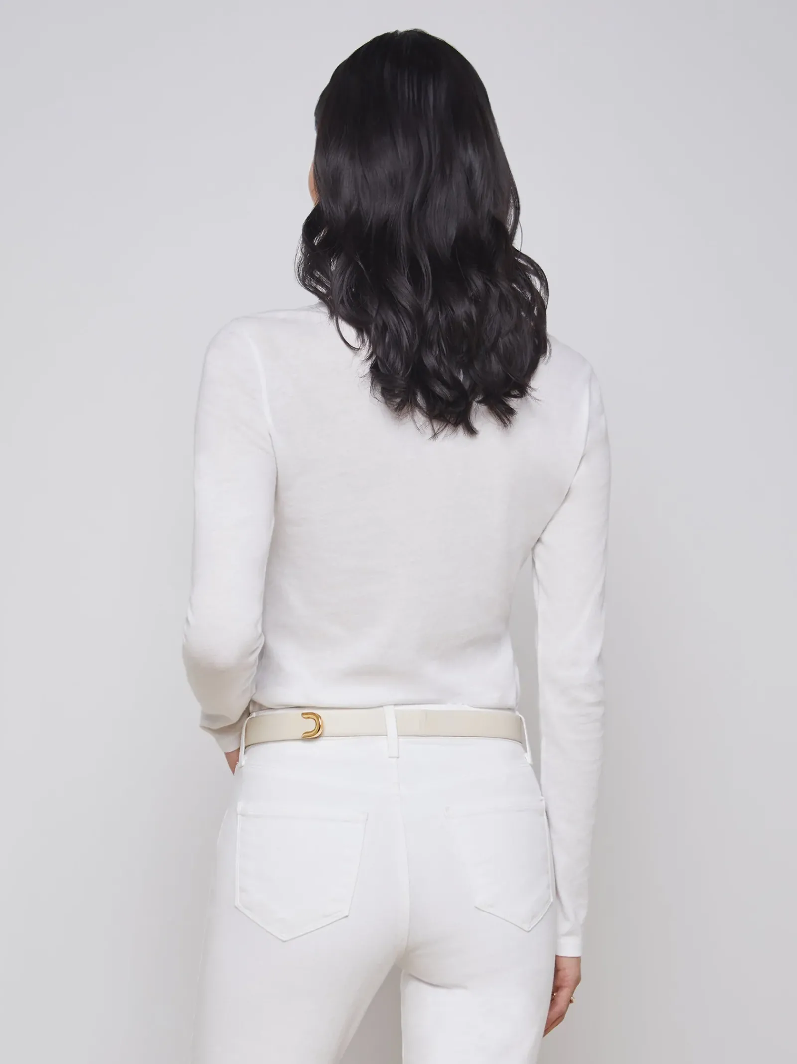 L'AGENCE Nouveau Whites|Tees|Tess Long Sleeve Tee White