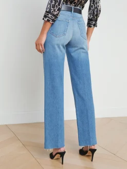 L'AGENCE Spring '24 Catalog|Spring Collection|Tiana Raw-Hem Wide-Leg Jean Cowan