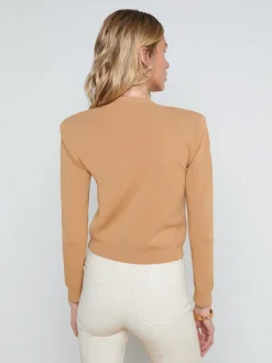 L'AGENCE Back in Stock|Spring Collection|Toulouse Cardigan Soft Camel