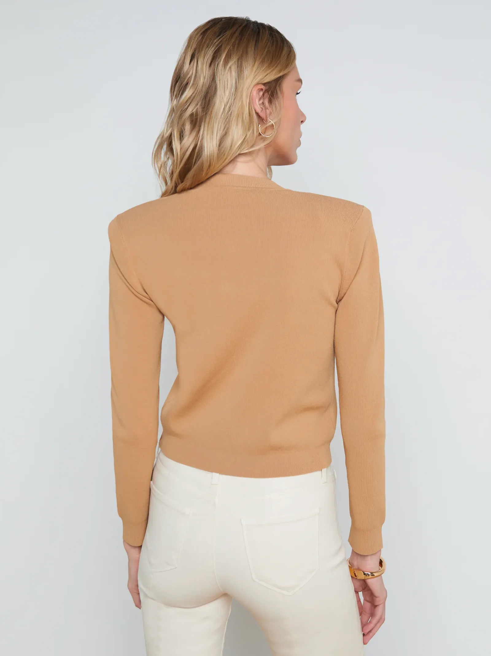 L'AGENCE Back in Stock|Spring Collection|Toulouse Cardigan Soft Camel