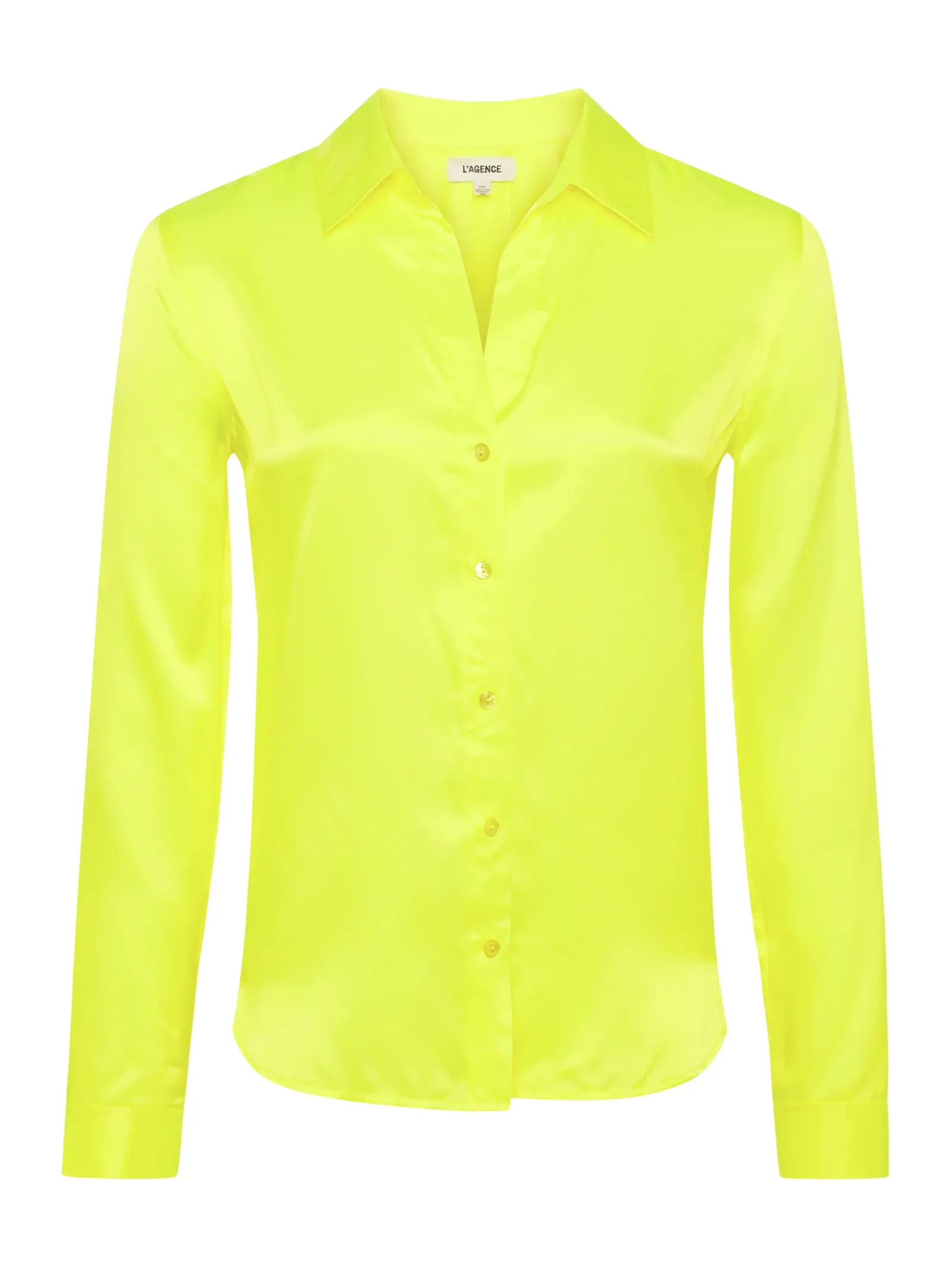 L'AGENCE Sets|Spring Collection|Tyler Silk Blouse Neon Citrus