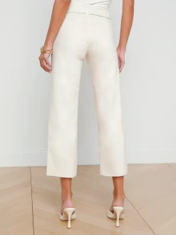 L'AGENCE Nouveau Whites|Petite|Wanda Coated Wide-Leg Jean French Vanilla Coated