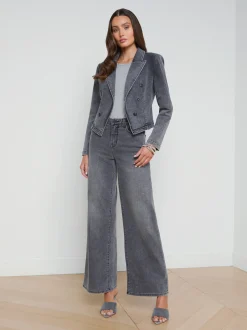 L'AGENCE Spring Collection|Blazers & Jackets|Wayne Denim Blazer Magnesite