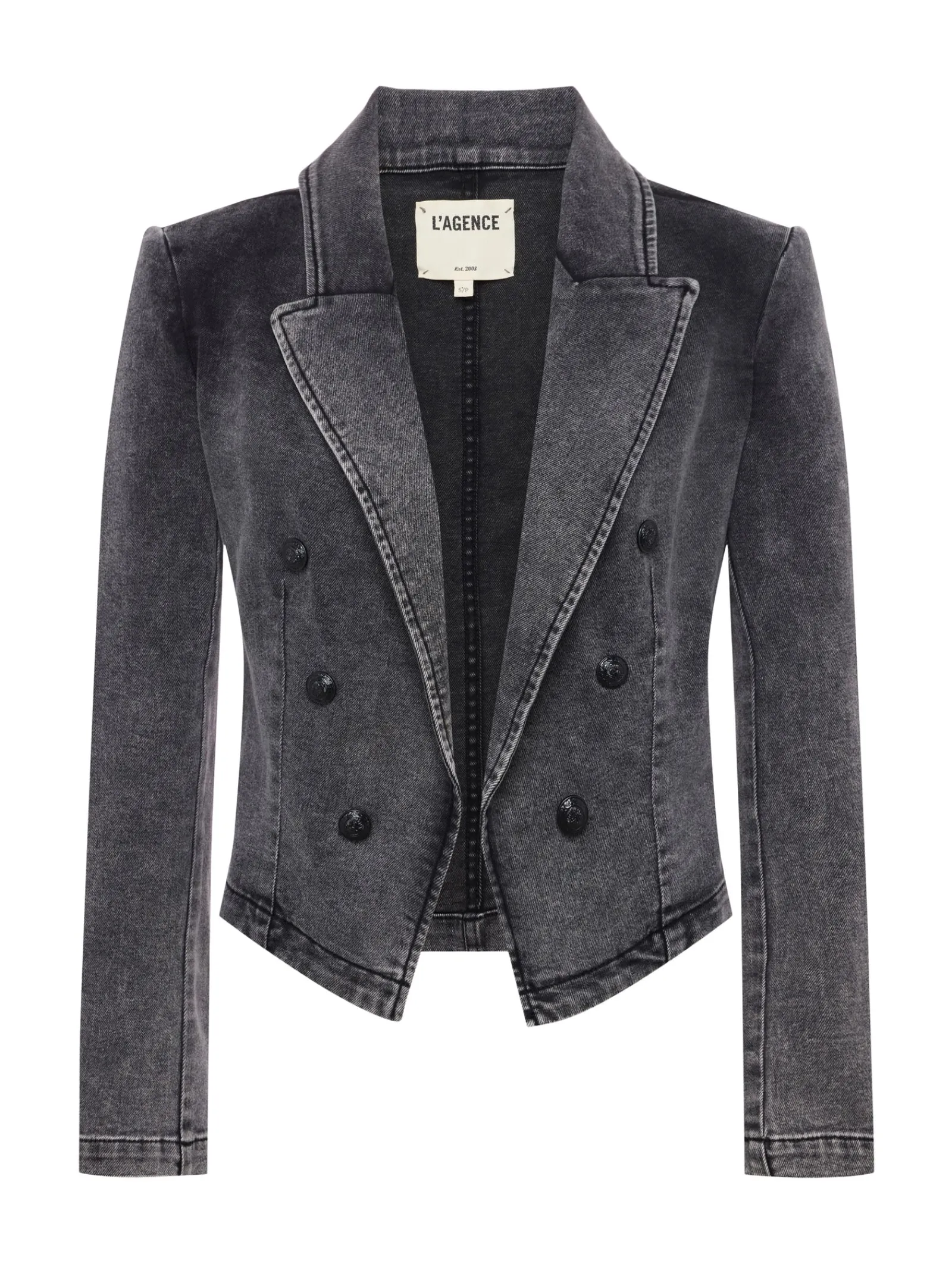 L'AGENCE Spring Collection|Blazers & Jackets|Wayne Denim Blazer Magnesite