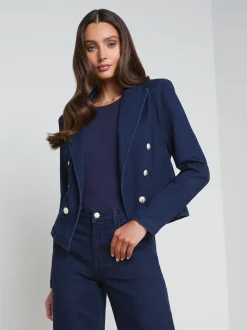 L'AGENCE Sets|Back in Stock|Wayne Denim Blazer Palomino