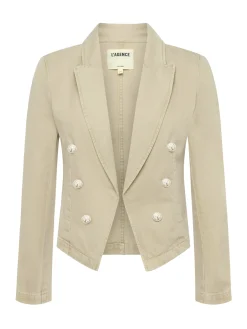 L'AGENCE Spring Collection|Blazers & Jackets|Wayne Denim Blazer Sand Dune