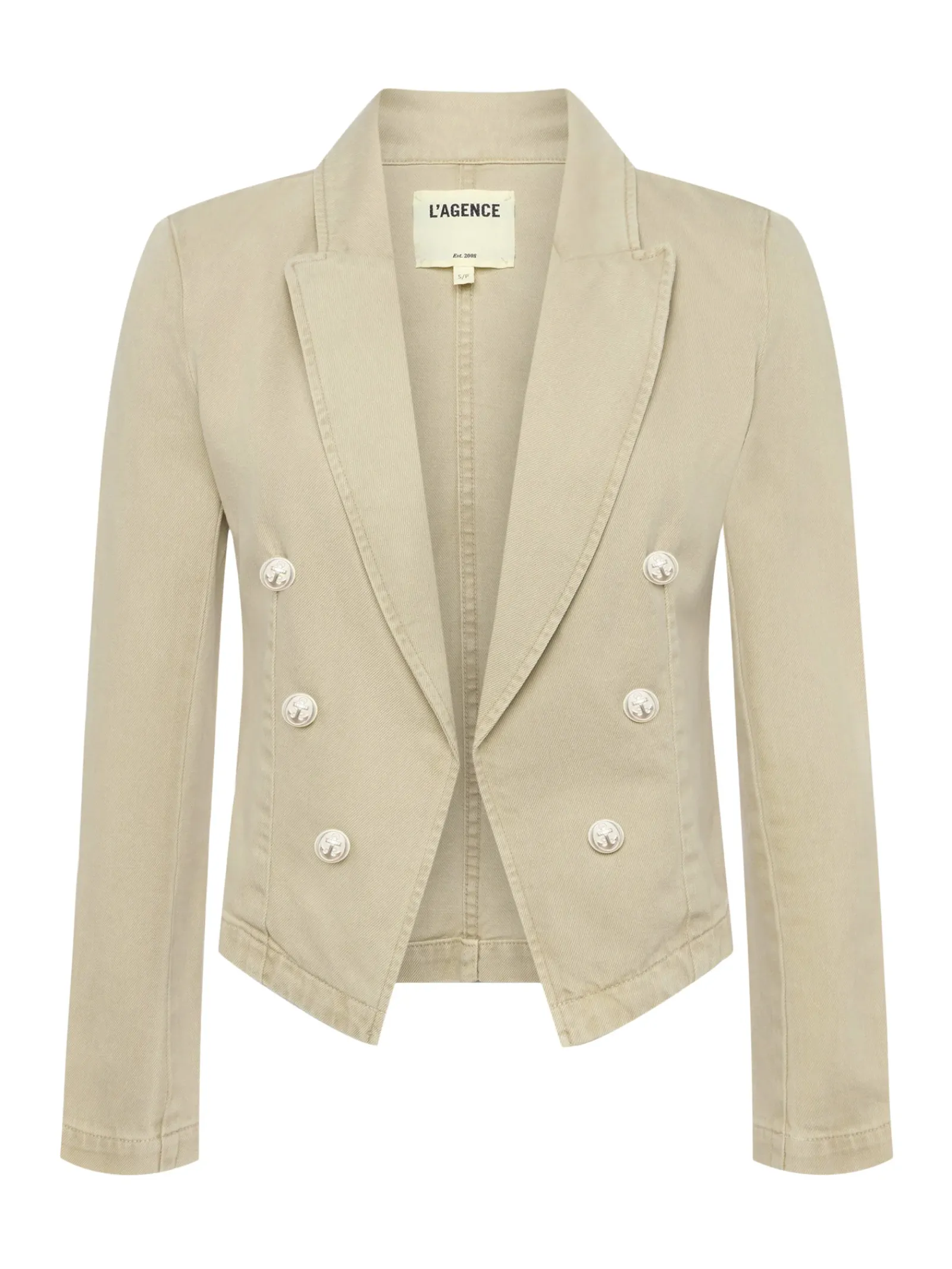 L'AGENCE Spring Collection|Blazers & Jackets|Wayne Denim Blazer Sand Dune