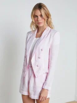 L'AGENCE Sets|Spring '24 Catalog|Wayne Linen Blazer Lilac Snow