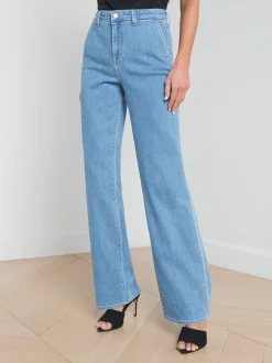 L'AGENCE Spring '24 Catalog|Wide & Relaxed|Weston Wide-Leg Jean Belize
