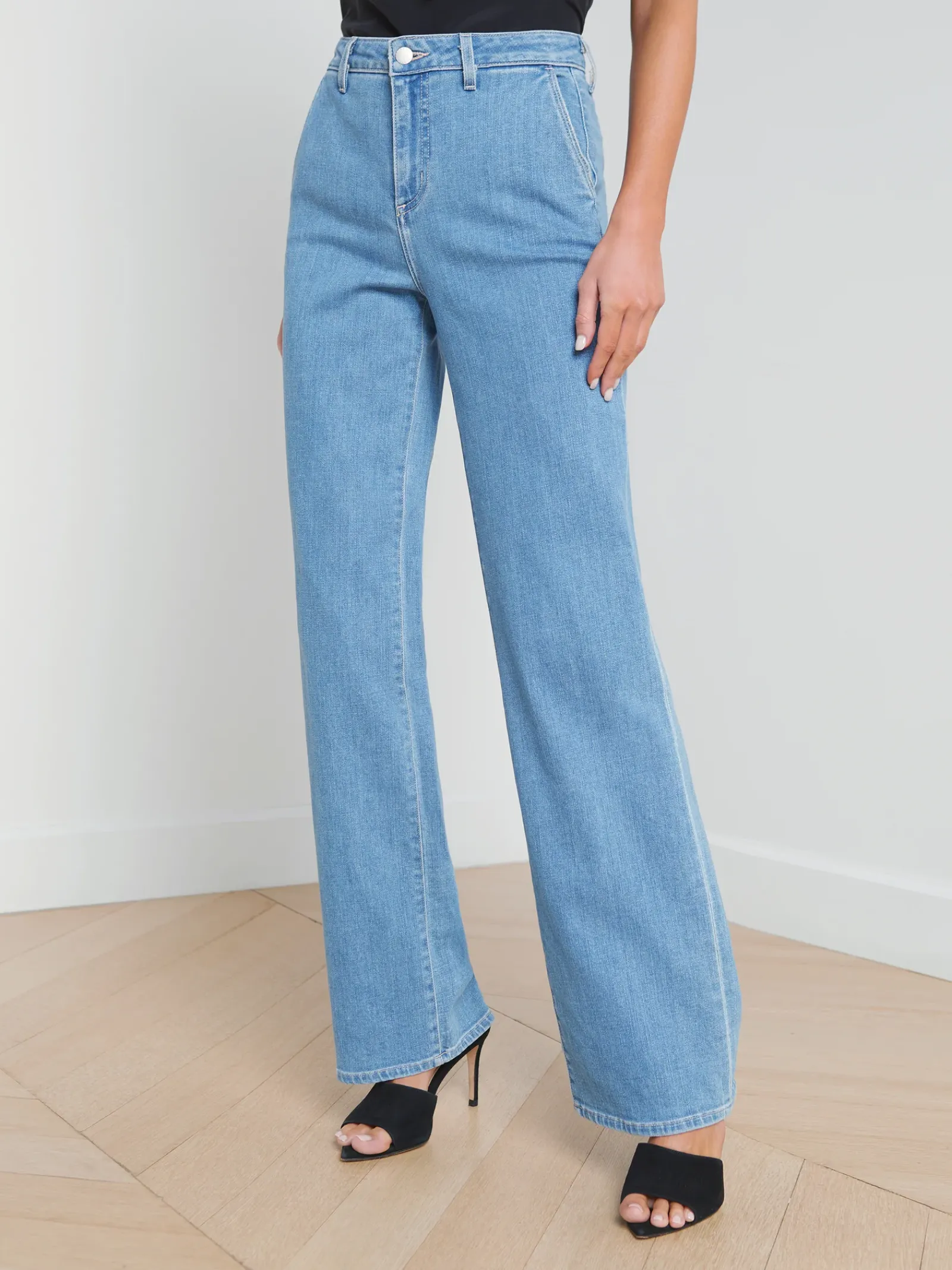 L'AGENCE Spring '24 Catalog|Wide & Relaxed|Weston Wide-Leg Jean Belize