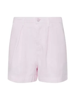 L'AGENCE Sets|Spring '24 Catalog|Zahari Linen Pleated Short LILAC SNOW