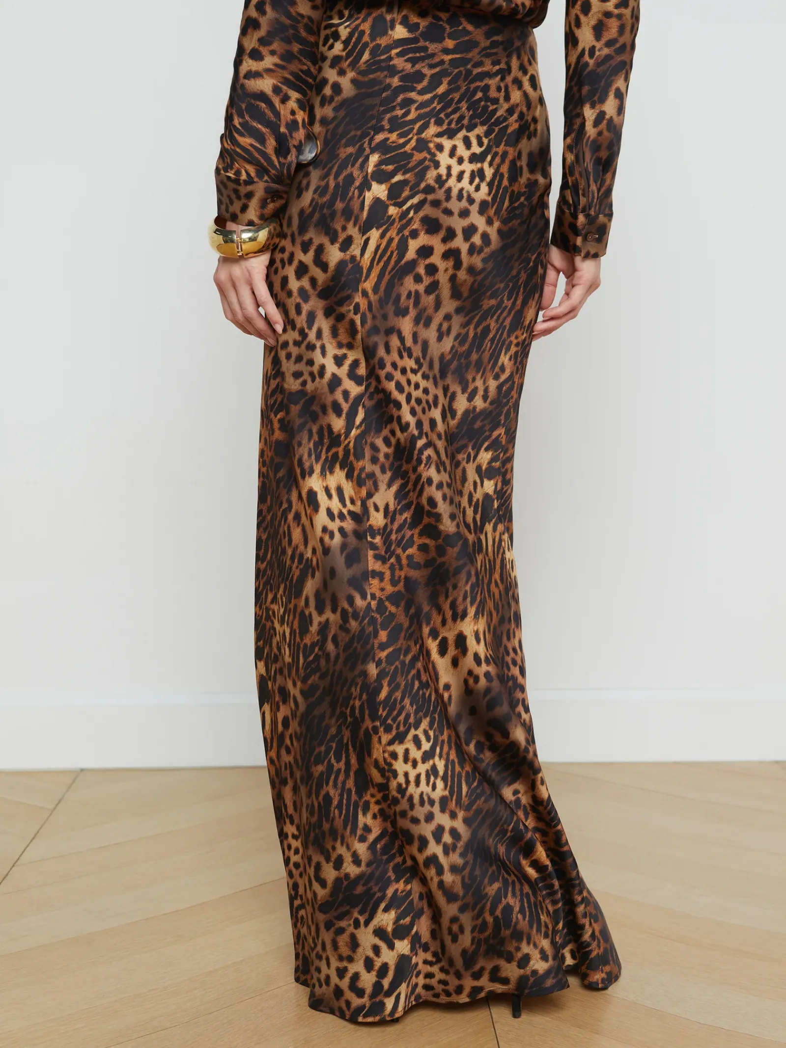 L'AGENCE Print Edition|Pants, Shorts & Skirts|Zeta Skirt Brown Multi Oil Leopard